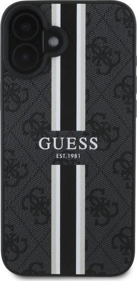 Futrollë telefoni Guess GUHMP16SP4RPSK, MagSafe, për iPhone 16 6.1", e zezë
