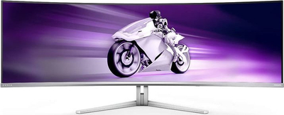 Monitor gaming Philips Evnia 49M2C8900L, 49", Dual QHD QD OLED, i bardhë