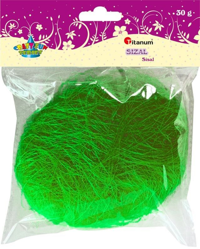 Декоративен орнамент Titanum Sisal, 30 g, зелен