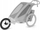 Set për vrapim Thule Chariot Single Jogging Kit 2, rrotë 16", alumin, i zi