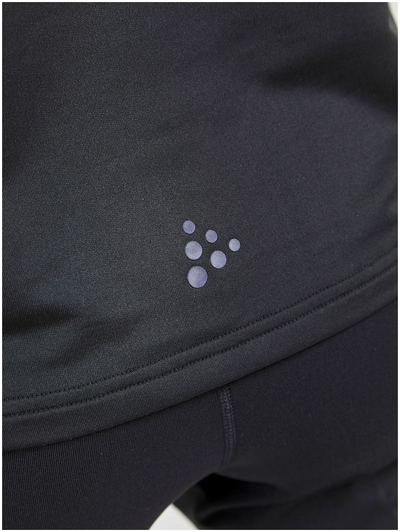 Bluzë sportive Craft Core Gain Midlayer, me gjysmë zinxhir, për goca, e zezë