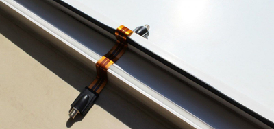 Adaptor për dritare për kabllo TV SAT, Ultra Thin Slim, F femër – F femër, 75 Ohm, i bardhë