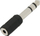 Adapter audio stereo 3.5mm në 6.3mm, jack, i zi