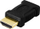 Adapter HDMI Deltaco mini HDMI në HDMI, 19-pin, i zi