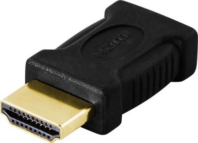 Adapter HDMI Deltaco mini HDMI në HDMI, 19-pin, i zi