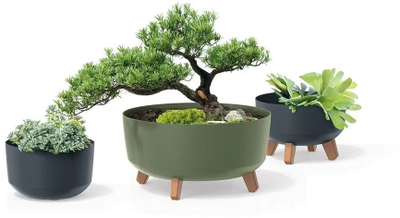 Vazo lulesh GRACIA Beton Effect, 39 cm, plastike, gri