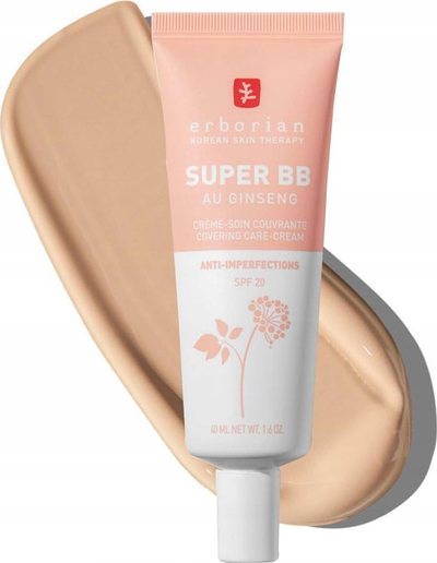 Krem BB Erborian Super BB me xhensen, nuanca Light, SPF20, 40ml