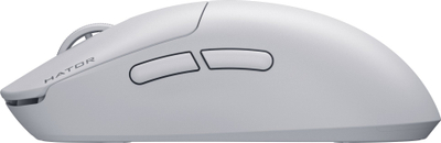 Maus gaming HATOR Quasar 3S Ultima 8K, wireless, 30000 DPI, i bardhë