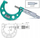 Mikrometër i jashtëm Insize 3203-300A, 275-300mm, 0.01mm, jeshil
