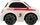 Makinë lodër me telekomandë Chicco Fiat 500 Sport RC, me timon, e bardhë