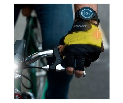Doreza biçiklete PEGAS Gloves with LED Light, XXL, me dritë LED, e verdhë