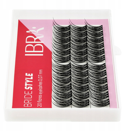 Qerpikë tufë IBRA Bride Style, 0.07 C, 12 mm, të zinj