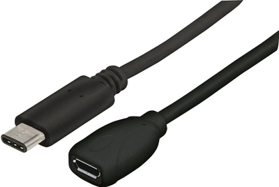 Adapter USB Manhattan 353335, USB C me microUSB, 15cm, i zi