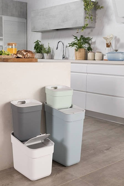Кошница за отпадоци Curver Ready To Collect, 20L, рециклирана пластика, бела