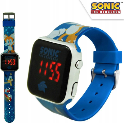 Orë dore digjitale për kalamaj Euroswan Sonic Kids, LED, me Sonic, blu