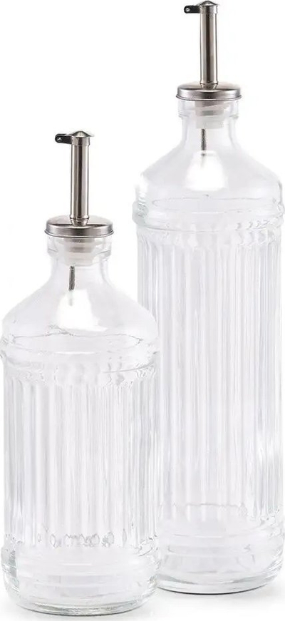 Dispenser për vaj edhe uthull Zeller, 500 ml, xham transparent