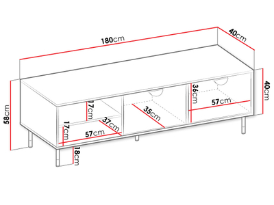 Komodë për TV Tevois 2K (180 x 58 x 40)