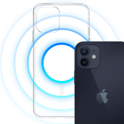 Mbulesë telefoni 3mk Clear MagCase për iPhone 12 12 Pro, MagSafe, transparente