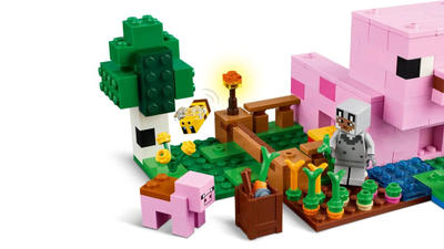 Set ndërtimi LEGO Minecraft Pig House 21268, për fëmijë, shumëngjyrësh