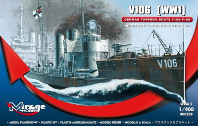 Model anije Mirage V 106 German Torpedo Boat, 1/400, WWI, e hirtë