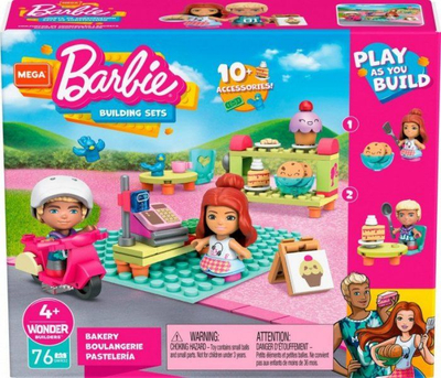 Set ndërtimi Mega Construx Barbie Junior, 84 copa, i verdhë jeshil