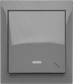 Ndërprerës shkalle Aquaclick Double, i ndriçuar, IP44, gri