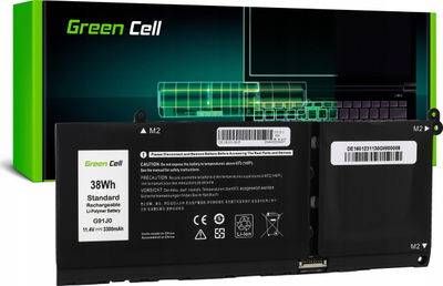 Bateri laptopi Green Cell G91J0, 38Wh 3300mAh, 11.4V, e zezë