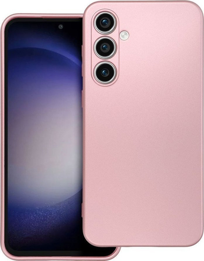 Kllëf telefoni për Samsung Galaxy S23 FE, metalik, i fortë, rozë