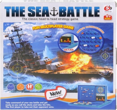 Lojë tavoline Sheng Bo The Sea Battle, strategjike për 2 veta, 6+, blu
