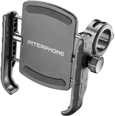 Mbajtëse universale për telefon Interphone Crab, për motor dhe biçikletë, modul kundër vibrimit, e zezë