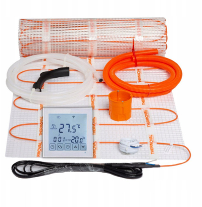 Set tapet ngrohës Thermoval Heating Mat 5m², termostat TVT 31 WiFi, i bardhë