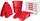 Kosh letrash Leitz WOW, 15L, plastik, i kuq