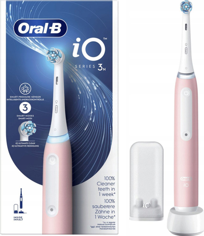 Електрична четка за заби Braun Oral-B iO Series 3, магнетна, Blush