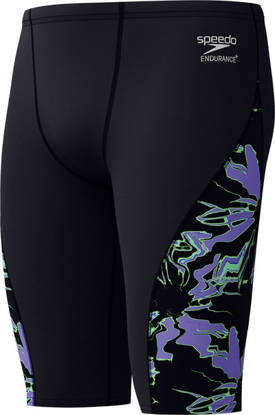 Rrobë banje Speedo për burra Club Training Splice Jammer, Endurance+, e zezë me blu