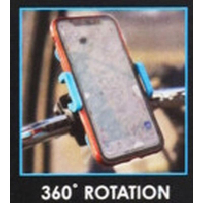 Mbajtëse telefoni Premium Parts PH1 për biçikletë, rrotullim 360°, e zezë me blu