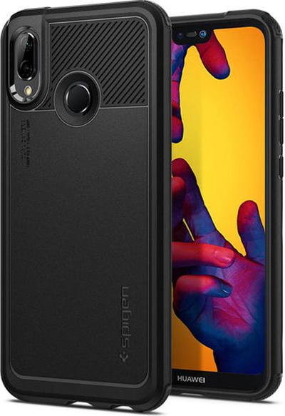 Kapak Spigen Marked Armour për Huawei P20 Lite, i zi