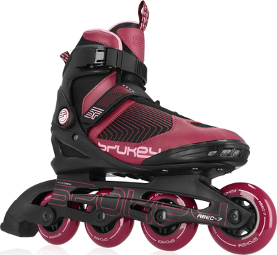 Patina inline Spokey Revo, rrota 80 mm, kushineta ABEC-7, të kuqe e zeza, nr EU 40