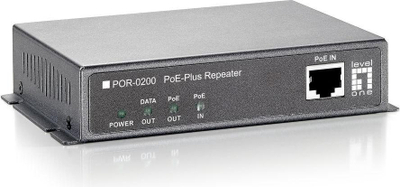 Repeater PoE LevelOne POR-0200, zgjatje Ethernet, pa marrëdhënie, ngjyrë e zezë