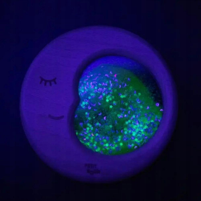 Lodër ndijore Petit Boum Sensory Moon, efekt që shkëlqen në errësirë, shumëngjyrëshe