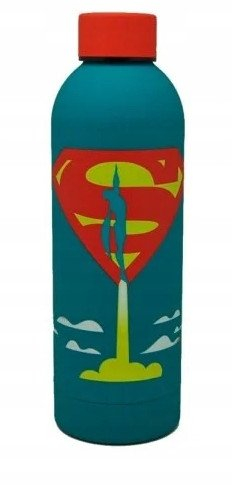 Shishe uji Soft Touch Superman, 700 ml, çelik inoks, blu