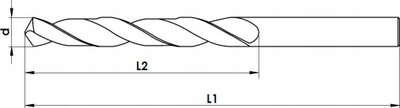 Spiral metalik Baildon NWKa, 18.0 mm, HSS, i bardhë