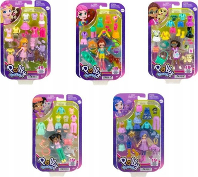 Set lodrash Mattel Polly Pocket Lila Rainbow, kukull me aksesorë, shumëngjyrëshe