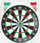 Tabelë dart prej letre, 15\", me dy anë, me 6 shigjeta