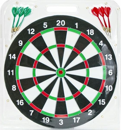 Tabelë dart prej letre, 15\", me dy anë, me 6 shigjeta