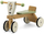 Biçikletë balancuese druri Tiny Love Wooden Baby Trike, rrota me gomë, dizajn i rehatshem natyral