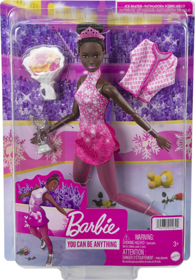 Kukull Barbie Winter Sports, me aksesorë sport dimëror, për fëmijë 3+