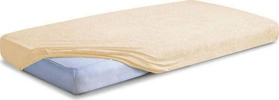 Çarçaf shtrati jersey me lastik Jerry Fabrics, 130/140x190/200 cm, pambuk, krem