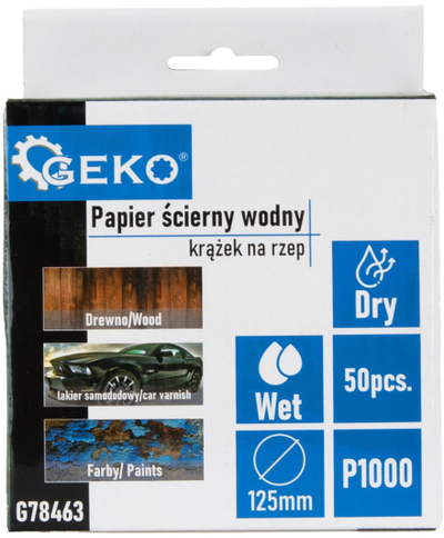 Letër zmerile disk Waterproof 125mm P600, për lëmim të imët