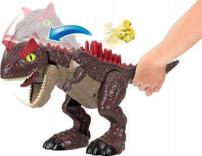 Lodër dinosauri Jurassic World Spike Strike Carnotaurus, figurë 28 cm, për kalamajt