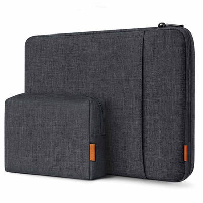 Futrollë laptopi Inateck 360° Protection, 12.3-13", me xhep për aksesorë, gri e errët